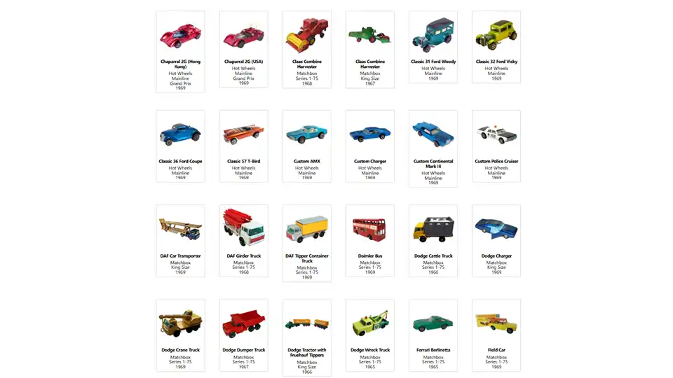 catalogo hot wheels matchbox catalog